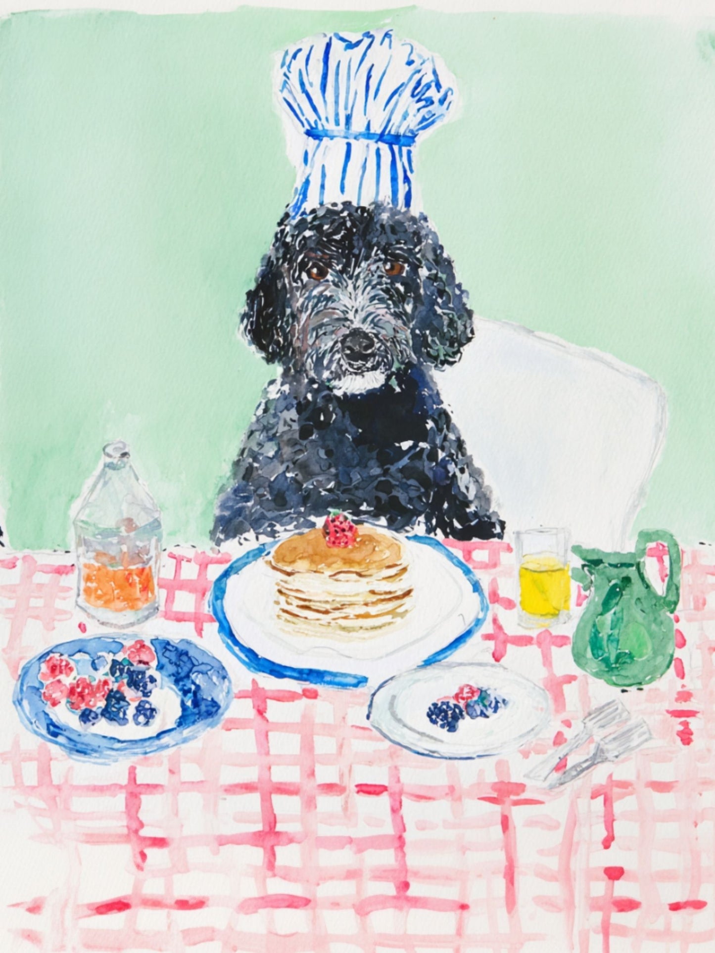 Poodle Pancakes -  Art Print