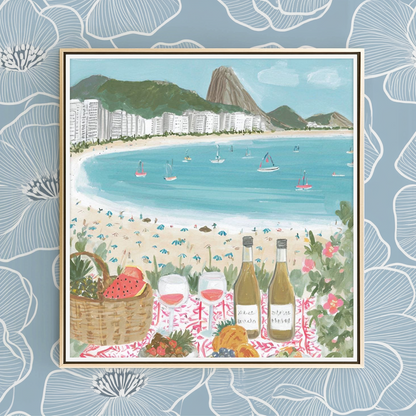 Wine & Beach -  Art Print