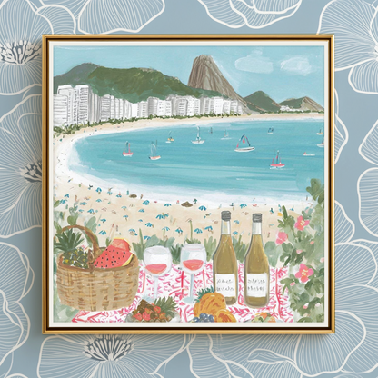 Wine & Beach -  Art Print