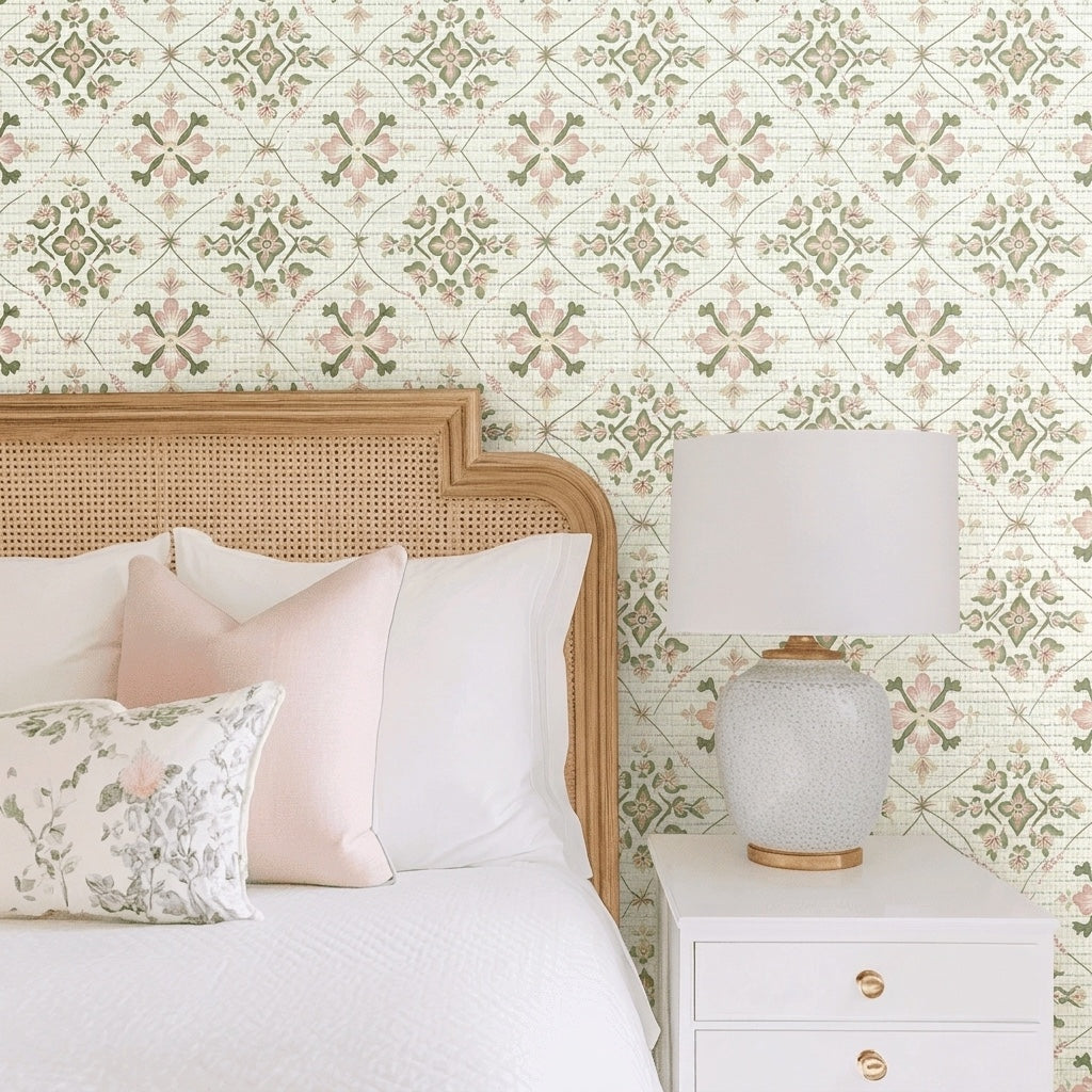 Dolly Faux Grasscloth Wallpaper