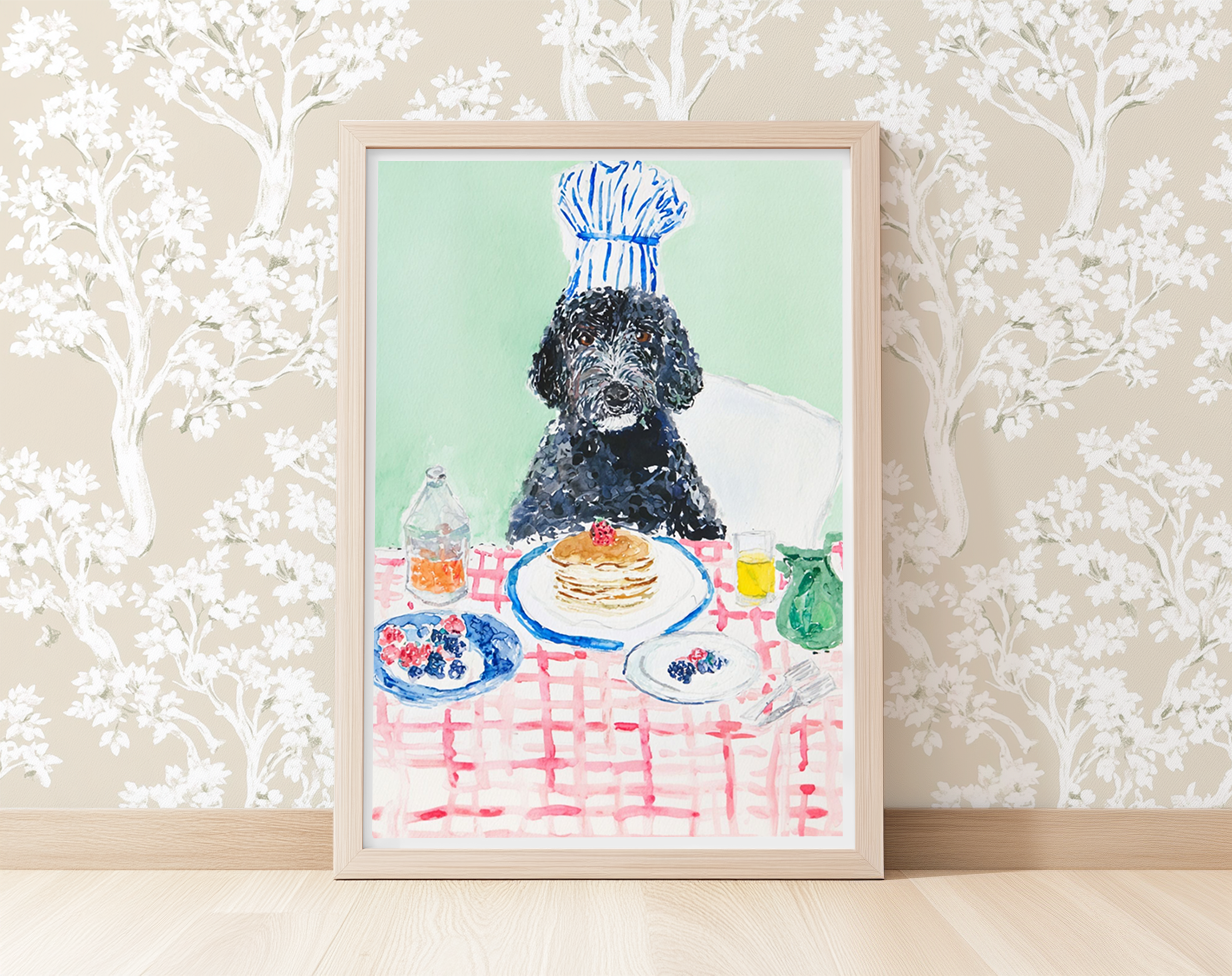 Poodle Pancakes -  Art Print