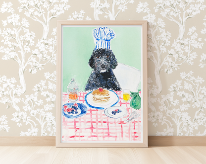 Poodle Pancakes -  Art Print