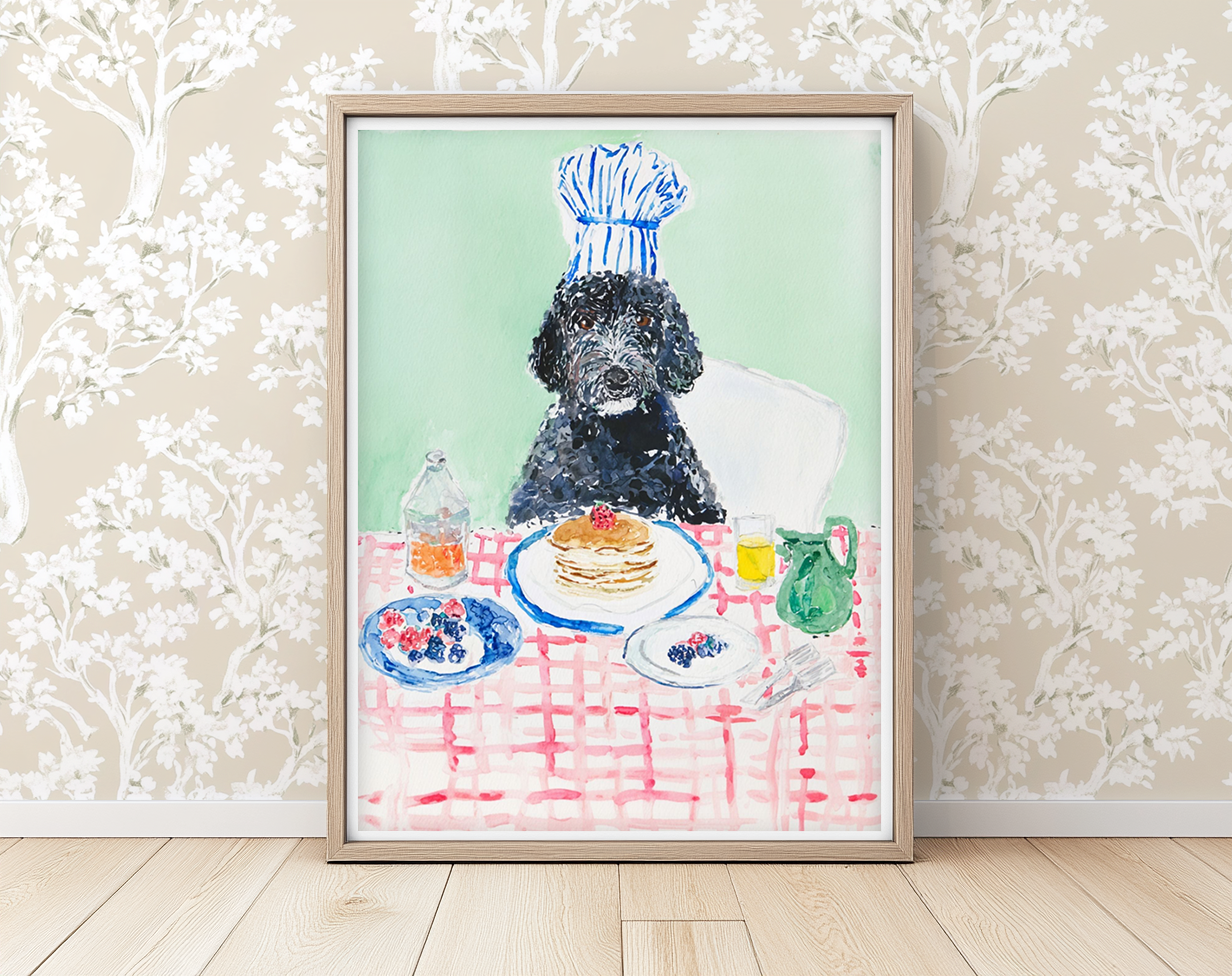 Poodle Pancakes -  Art Print