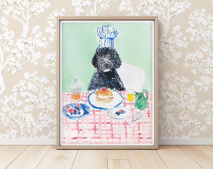 Poodle Pancakes -  Art Print