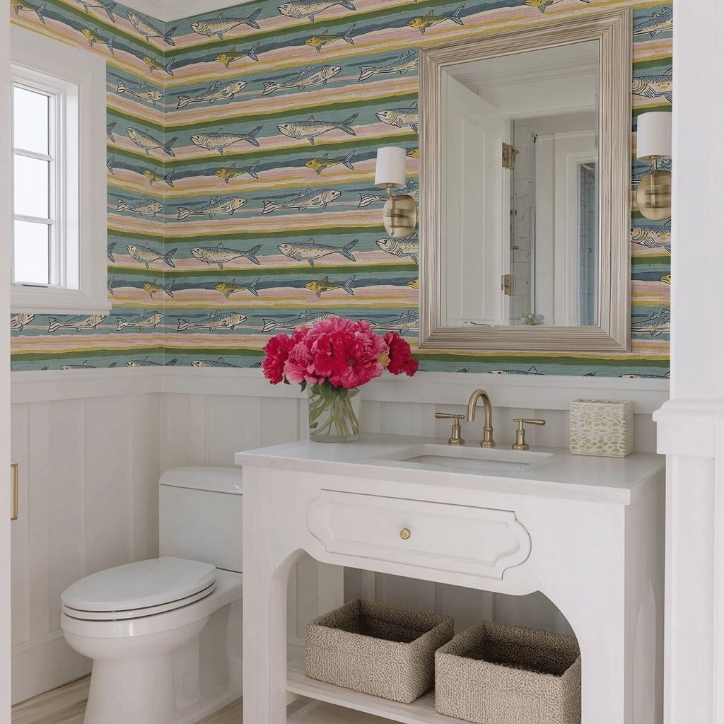 Coastline Faux Grasscloth Wallpaper