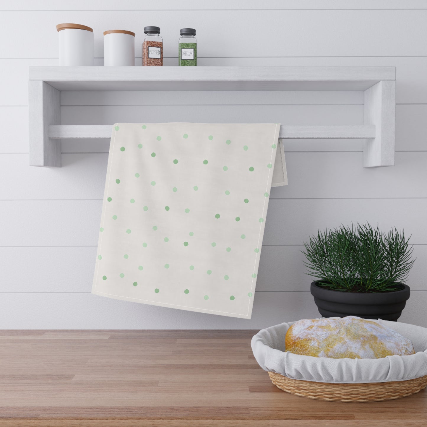 Green Aria Tea Towel