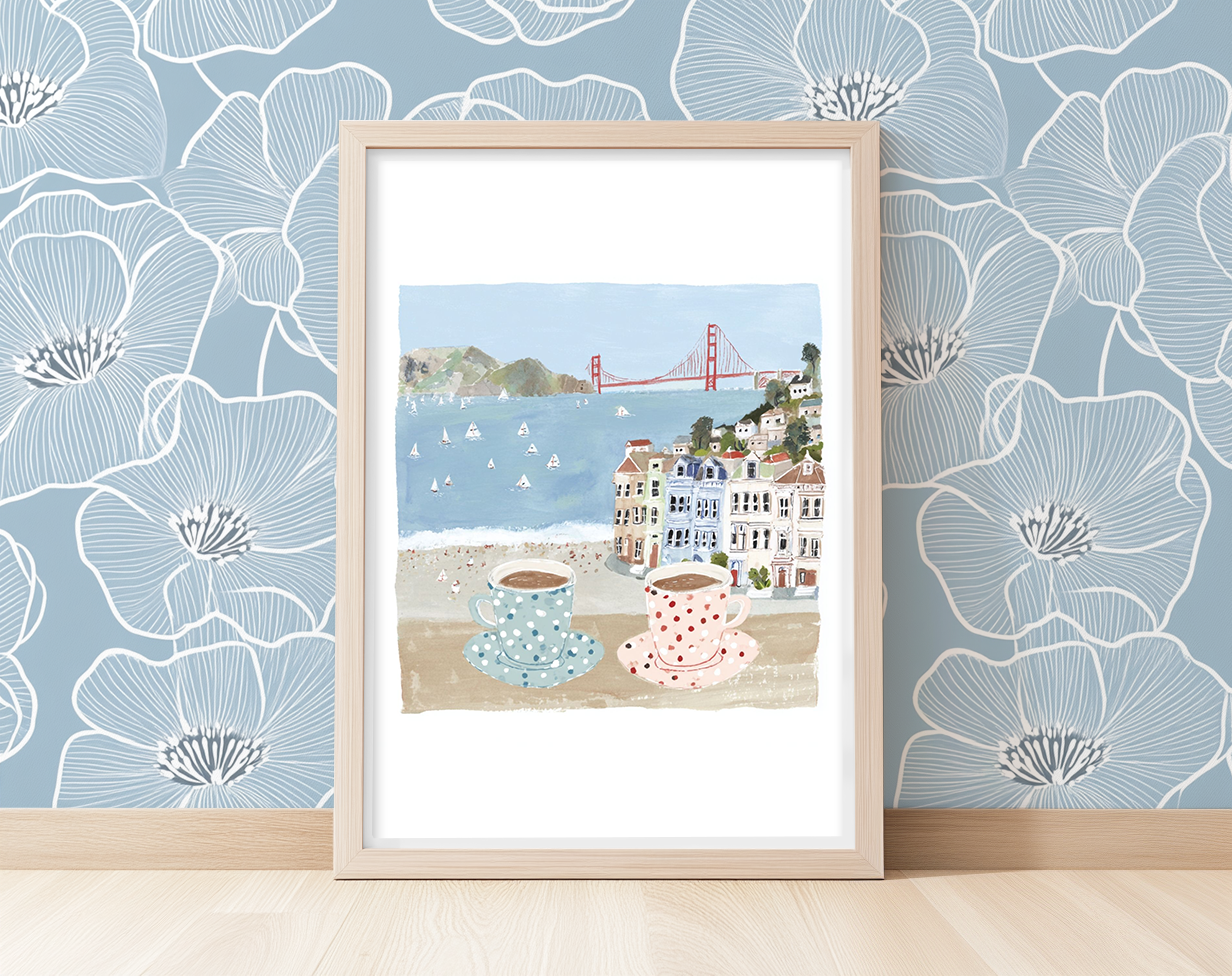 San Fran Lattes -  Art Print