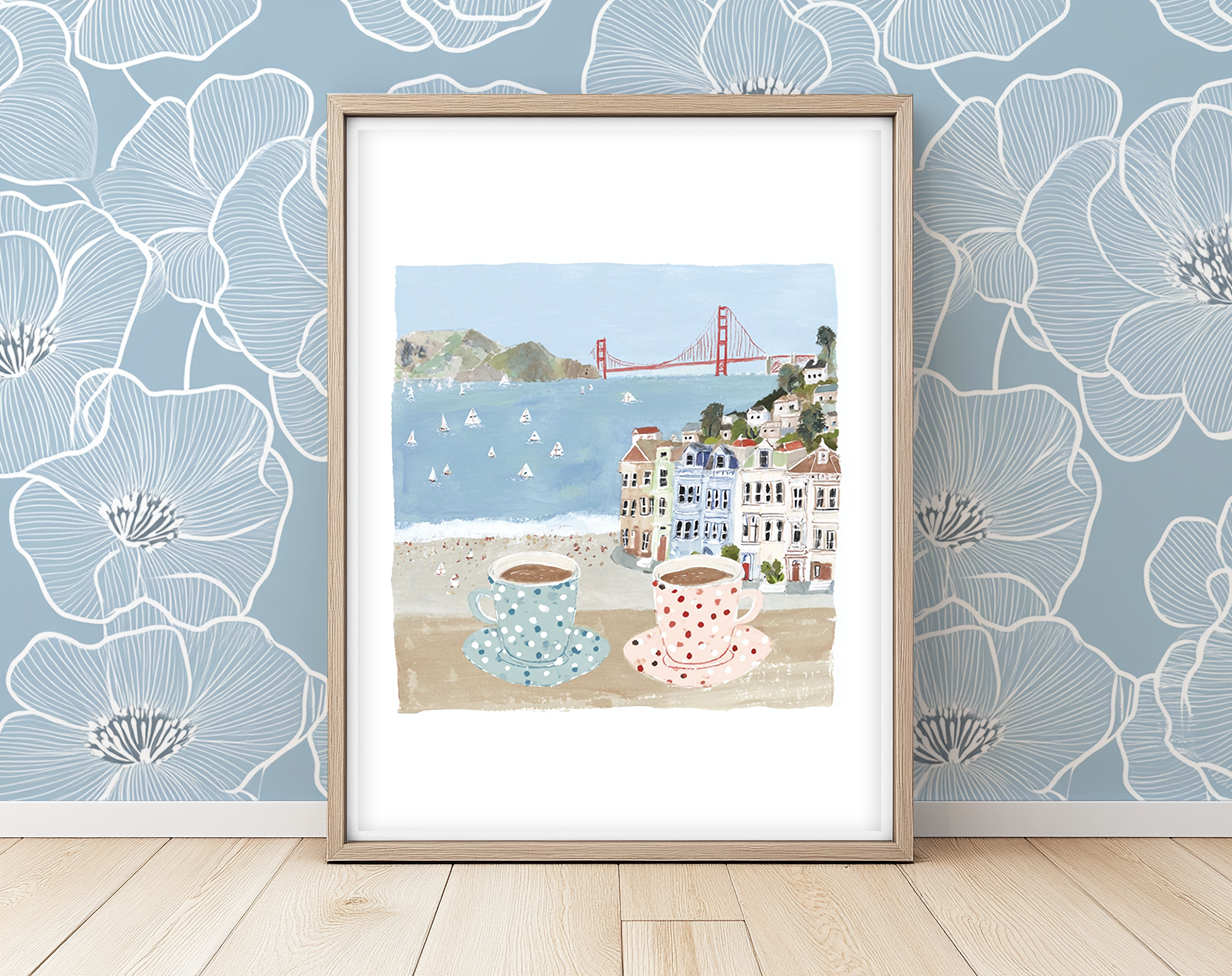 San Fran Lattes -  Art Print