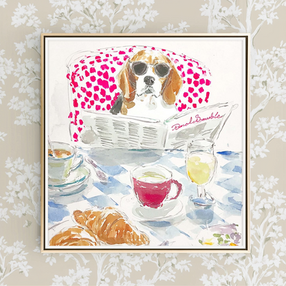Breakfast Beagle -  Art Print