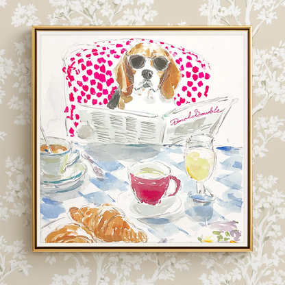Breakfast Beagle -  Art Print