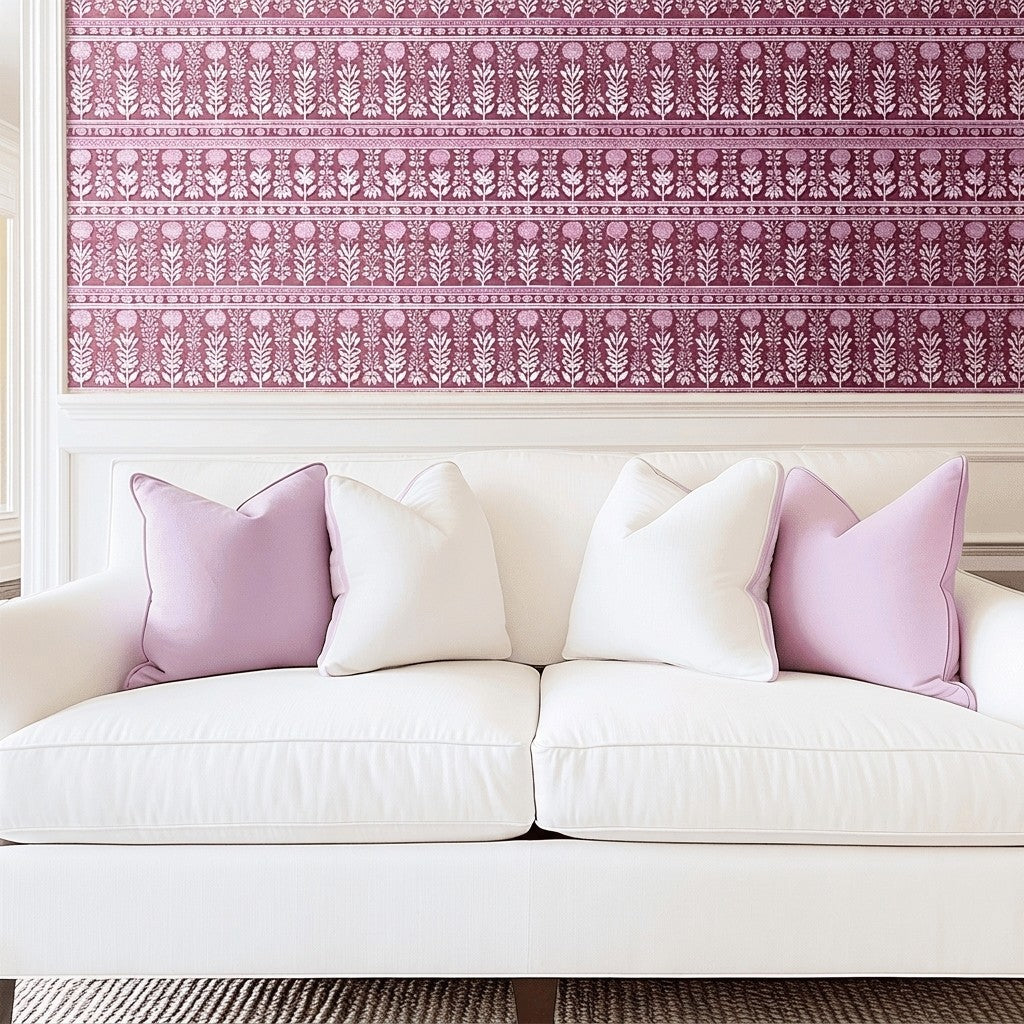 Heather on the Hill Faux Grasscloth Wallpaper
