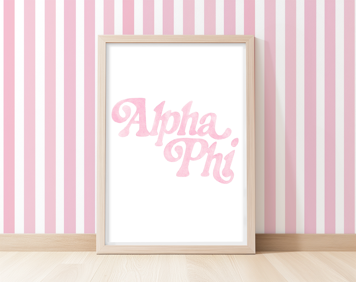Groovy Alpha Phi - Art Print