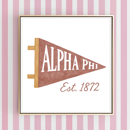 Alpha Phi Flag - Art Print