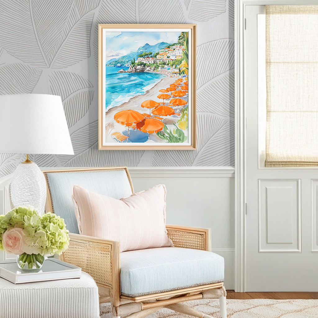 Amalfi Watercolor - Art Print
