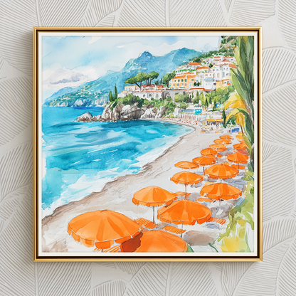 Amalfi Watercolor - Art Print