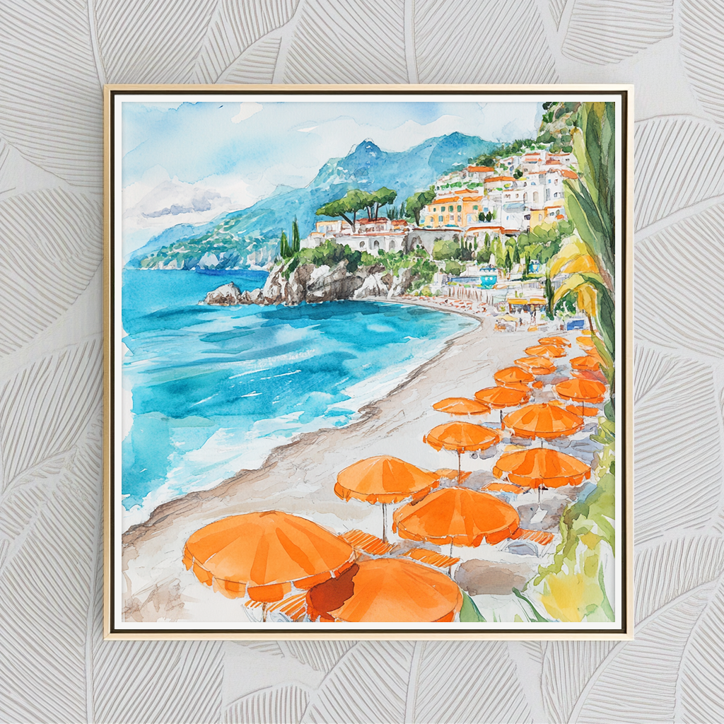 Amalfi Watercolor - Art Print