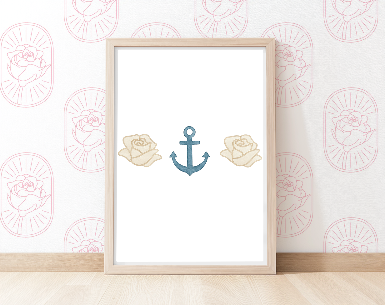 Anchor Rose DG - Art Print