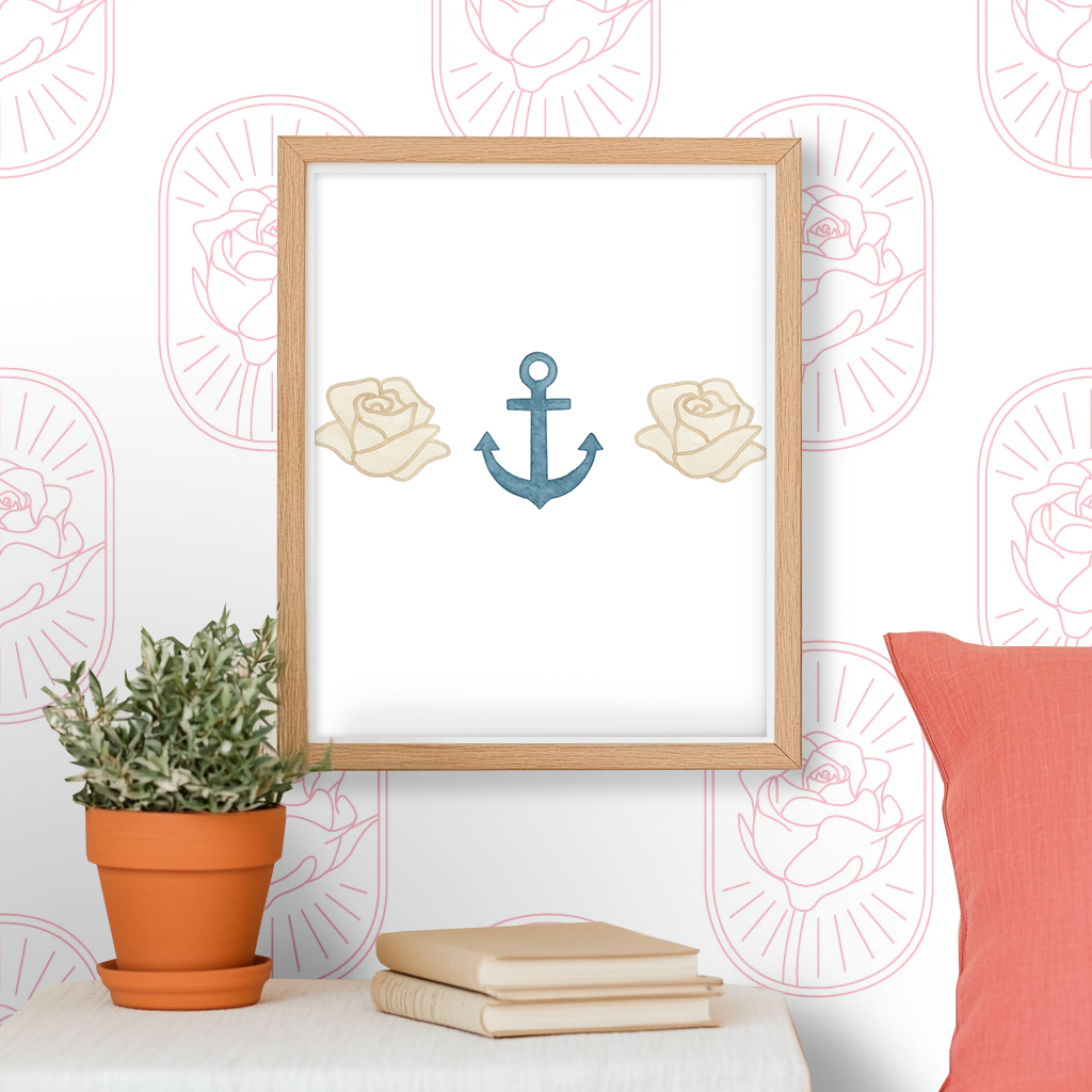 Anchor Rose DG - Art Print
