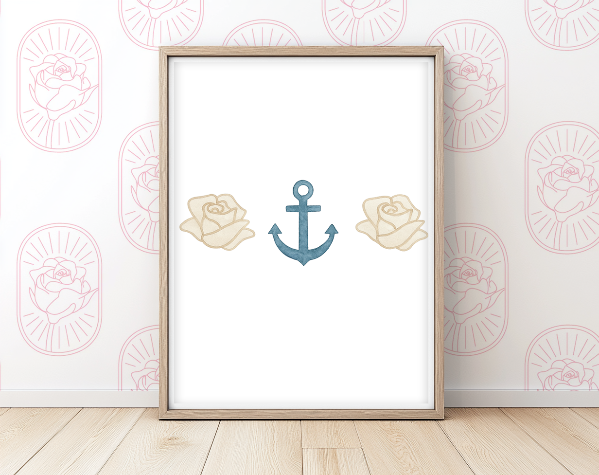 Anchor Rose DG - Art Print