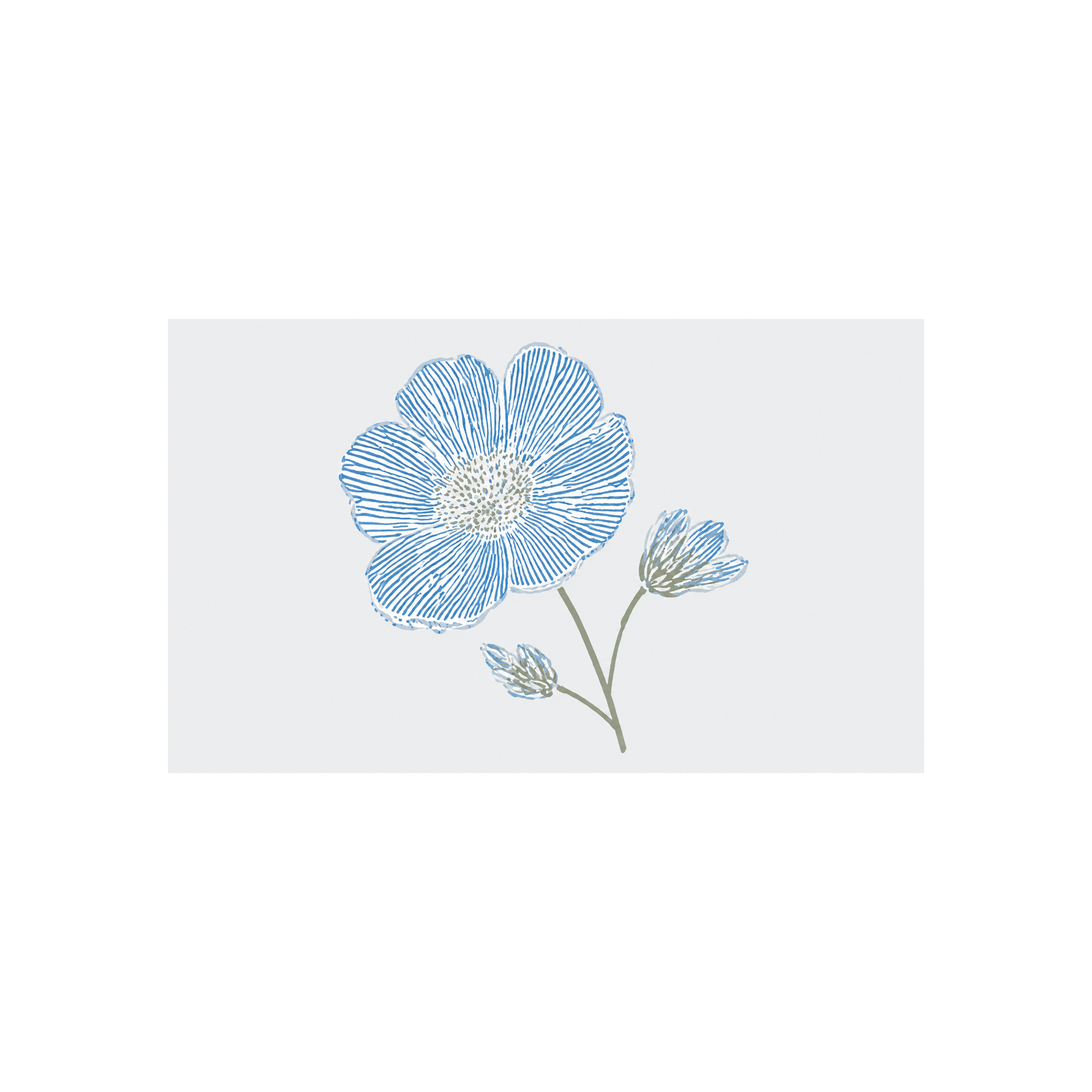 Blue Dresses Seashell Flower Study - Tapestry