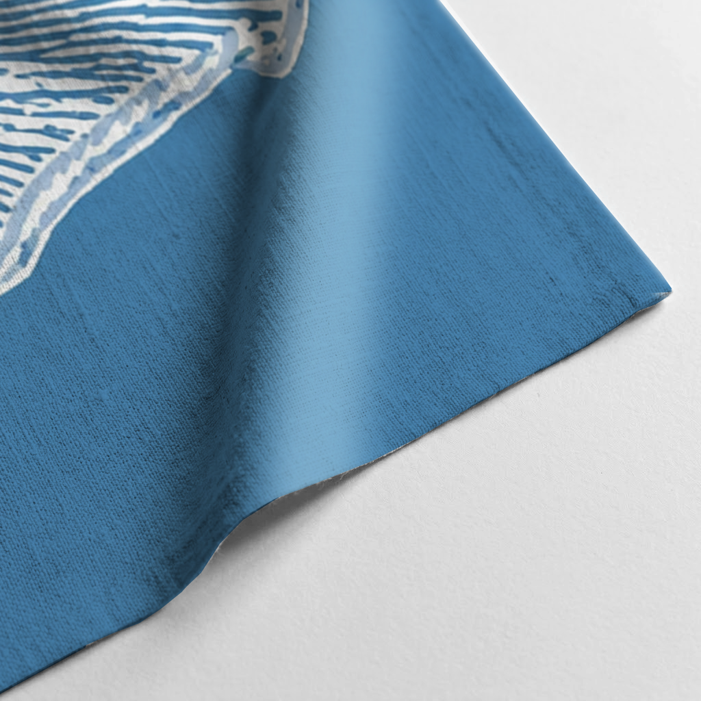 Blue Dresses Steel Blue Flower Study - Tapestry