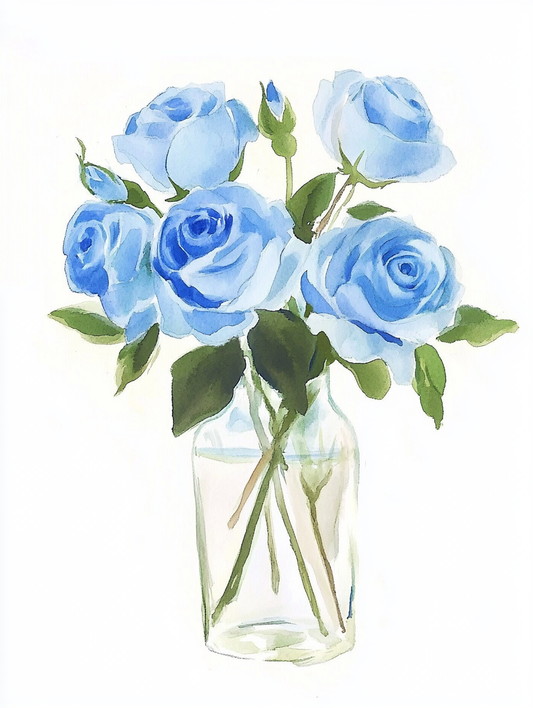 Blue Rose - Art Print