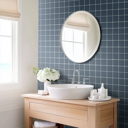 Blueford Check Wallpaper