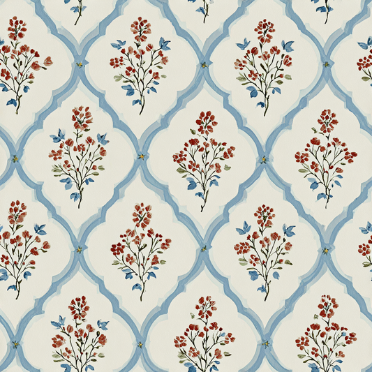 Chambray Tiles Wallpaper