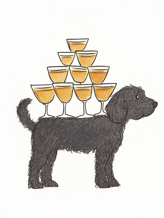 Cheers Black Dog - Art Print