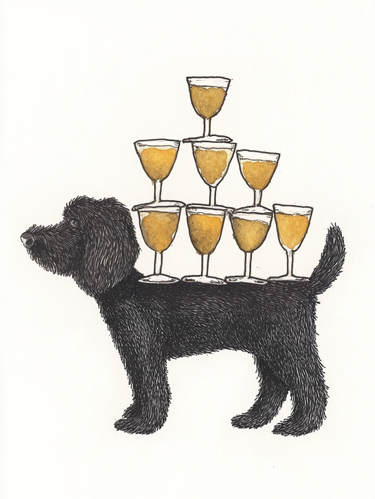 Cheers Labradoodle - Art Print