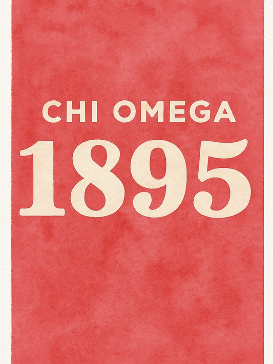 Chi O Founding Year Red - Art Print