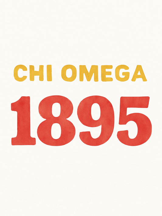 Chi O Founding Year White - Art Print