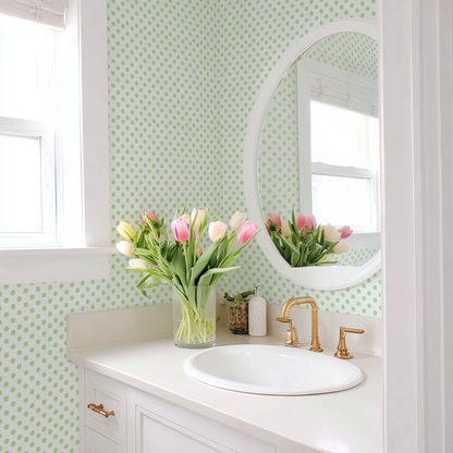 Classic Green Dots Wallpaper