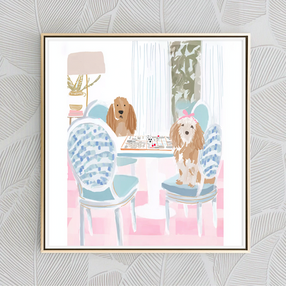 Dog Mahjong - Art Print
