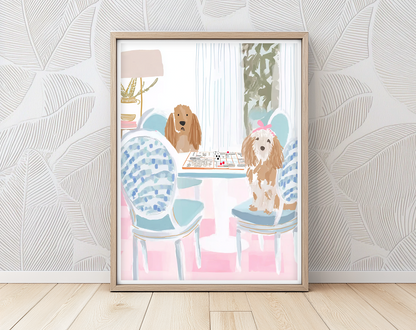 Dog Mahjong - Art Print