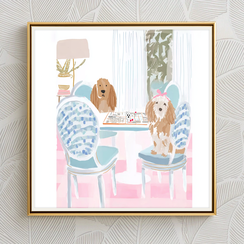 Dog Mahjong - Art Print