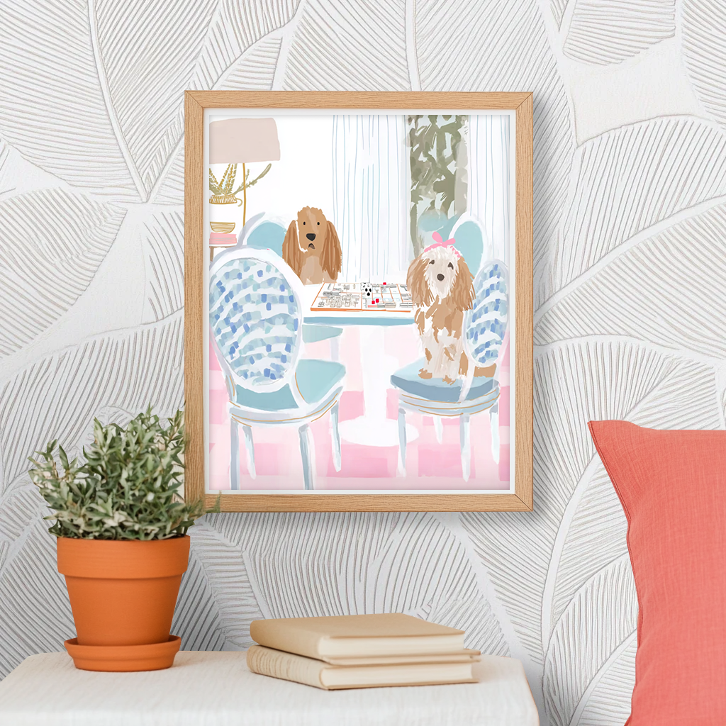Dog Mahjong - Art Print