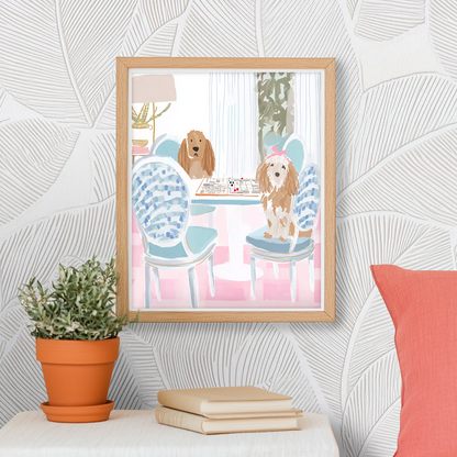 Dog Mahjong - Art Print