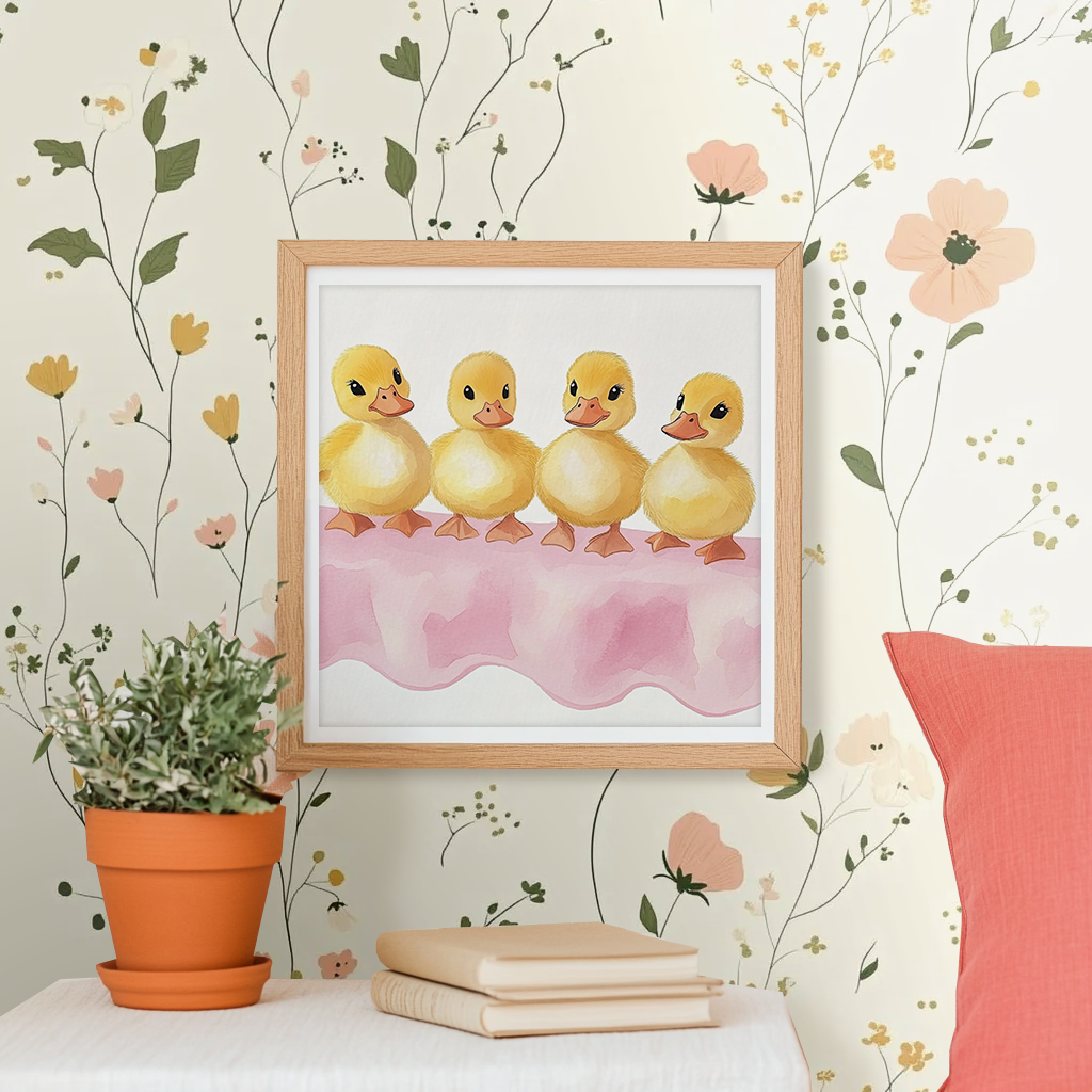 Four Little Ducklings - Art Print