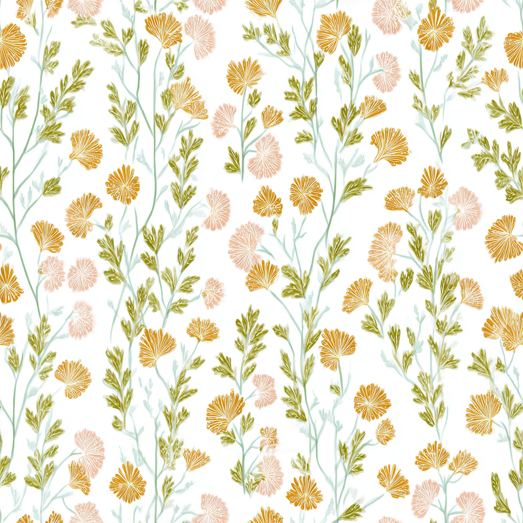 Faded Floral Wallpaper