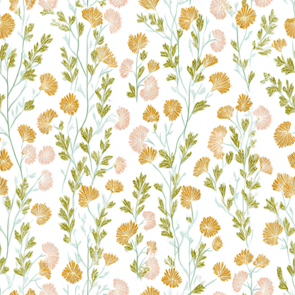 Faded Floral Wallpaper