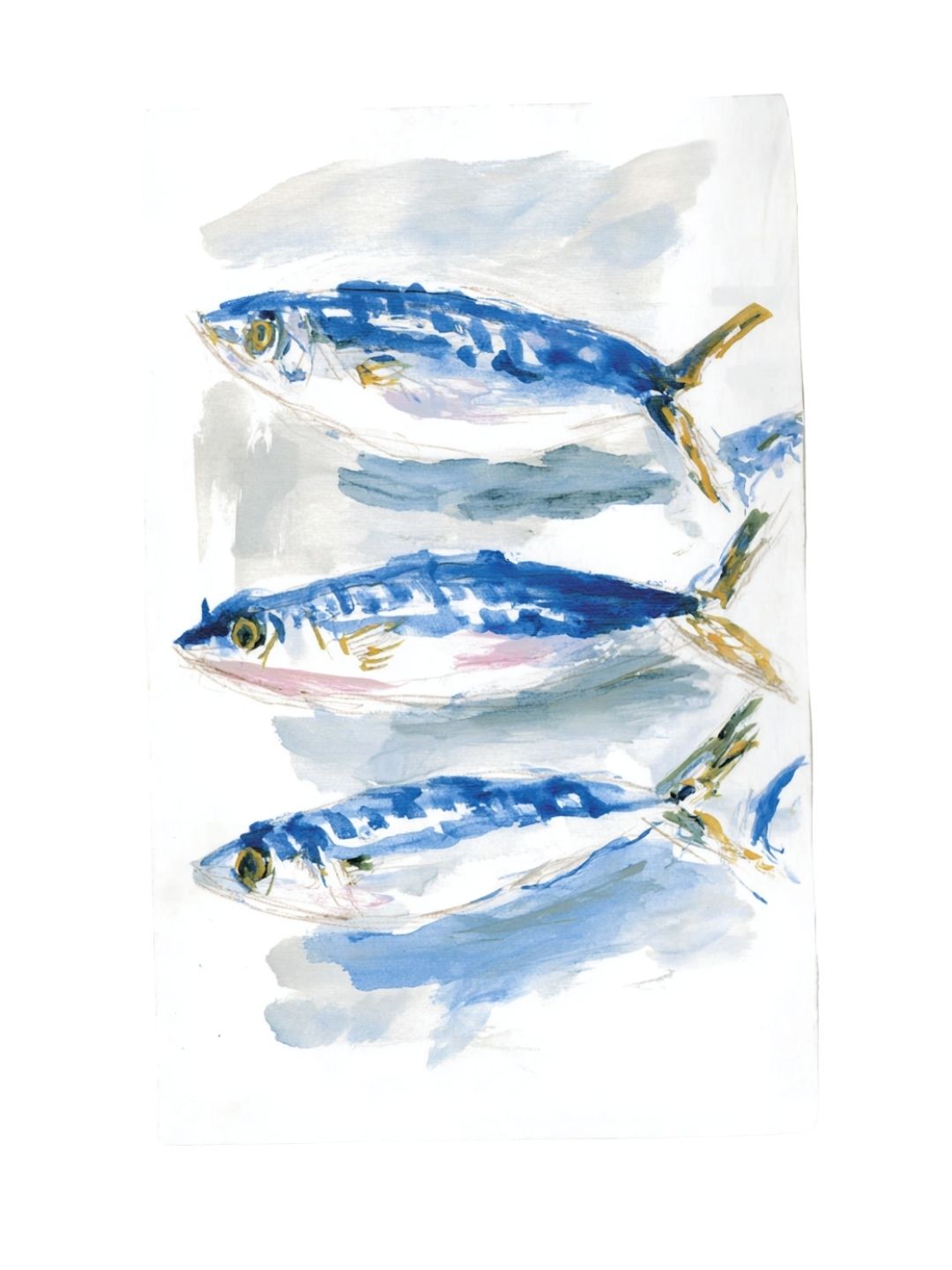 Fish in a Row - Art Print