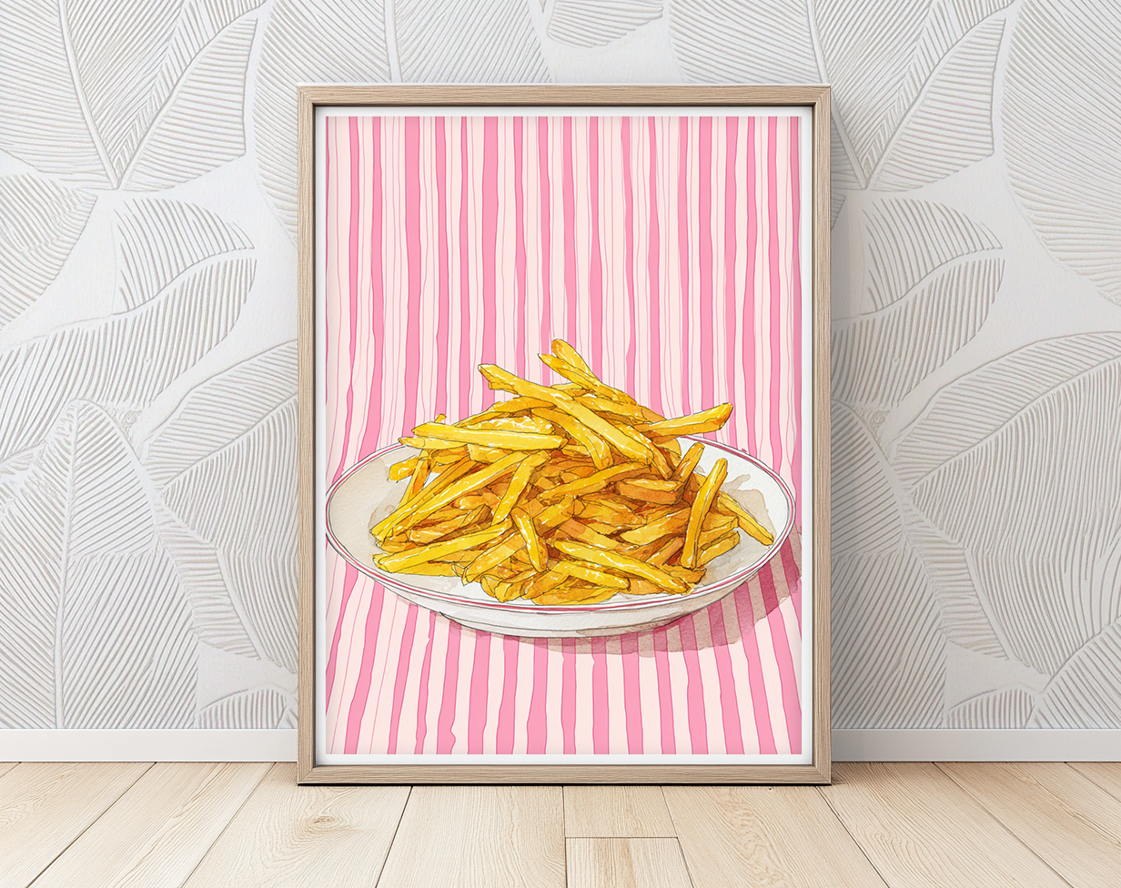 Fries By The Pool - Art Print