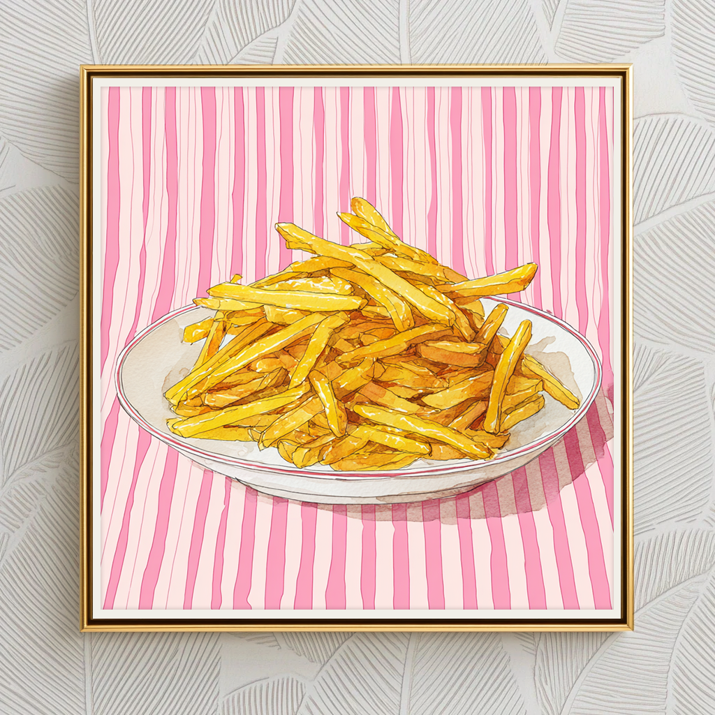 Fries By The Pool - Art Print