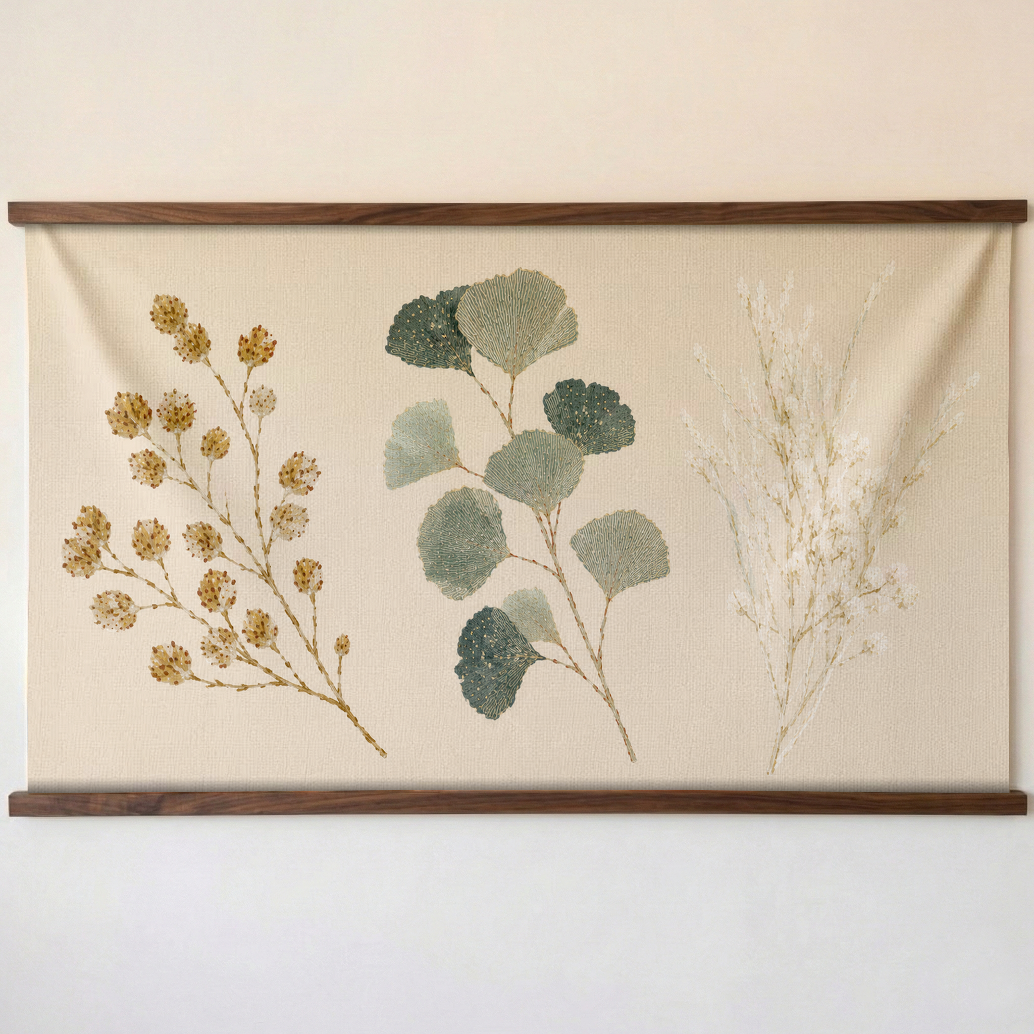 Hedgerow Bone Botanical Study - Tapestry