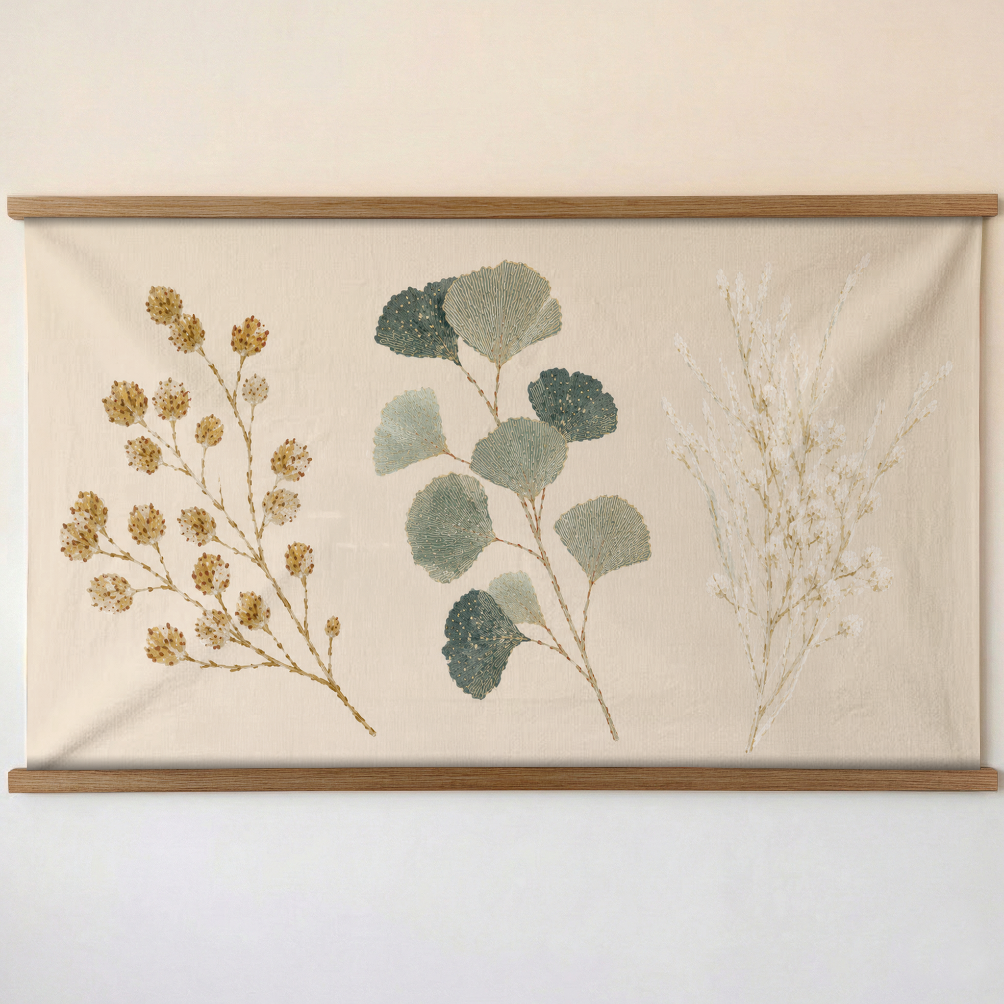 Hedgerow Bone Botanical Study - Tapestry
