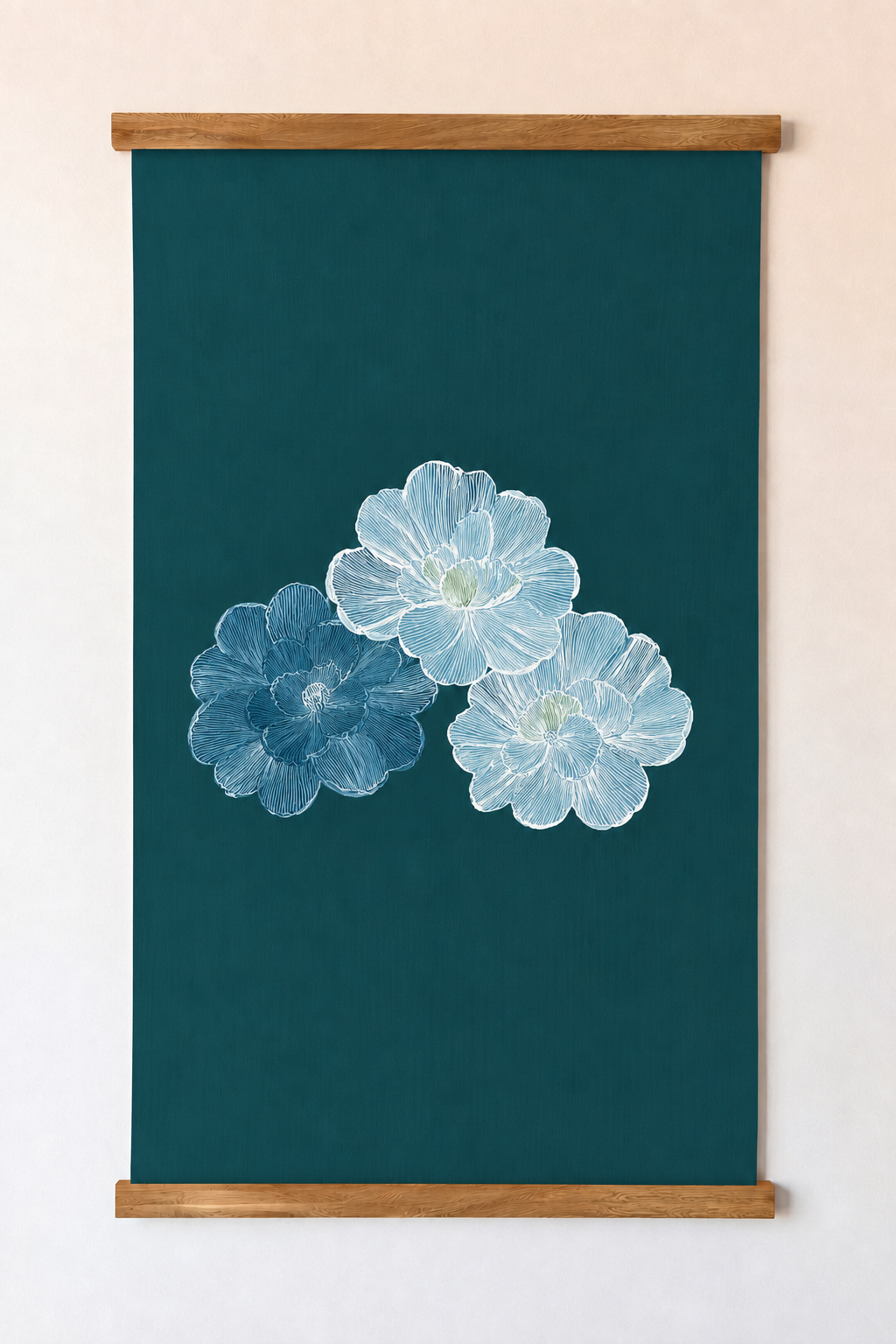 Hint Of Lime Florals - Tapestry