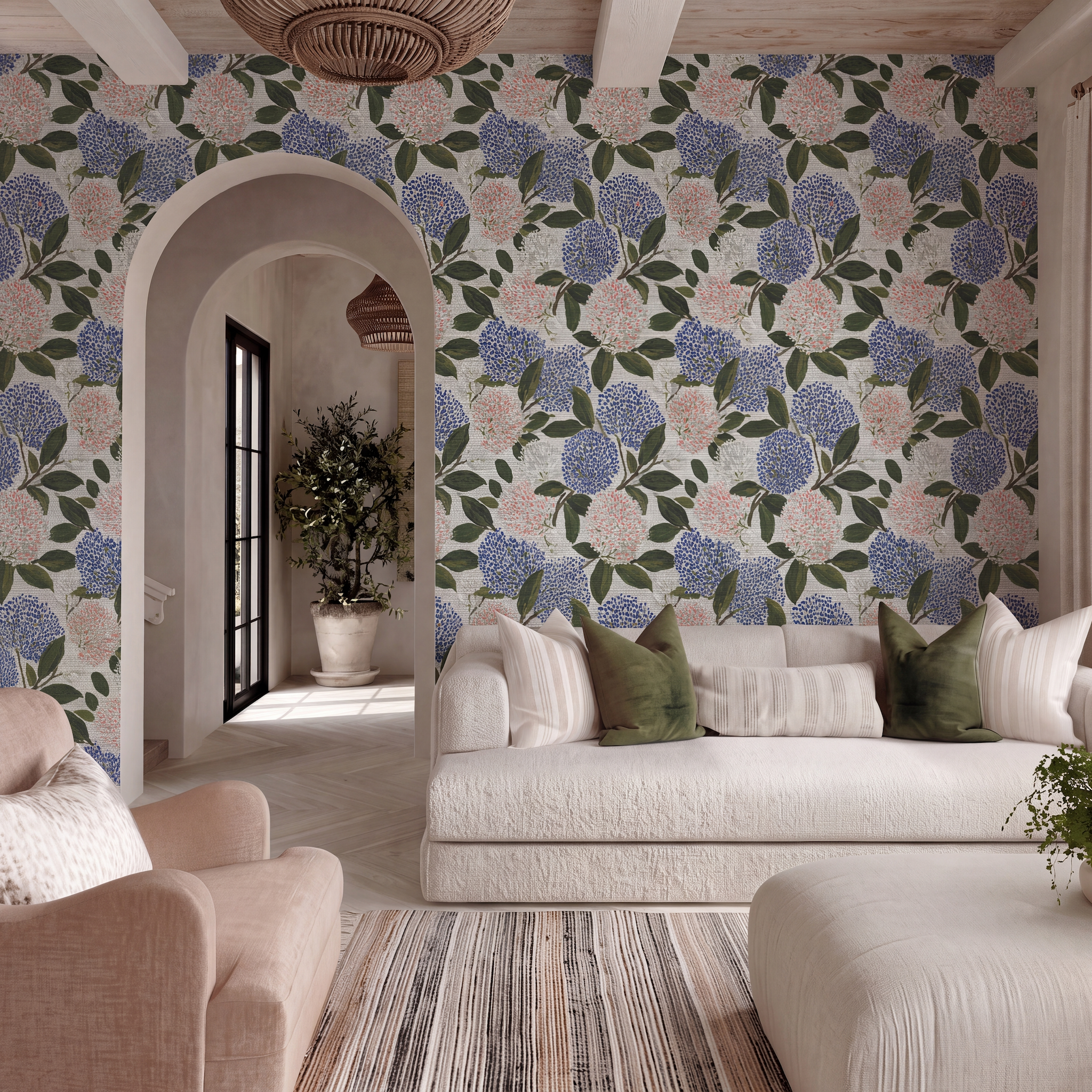 Hyacinth Hollow Faux Grasscloth Wallpaper