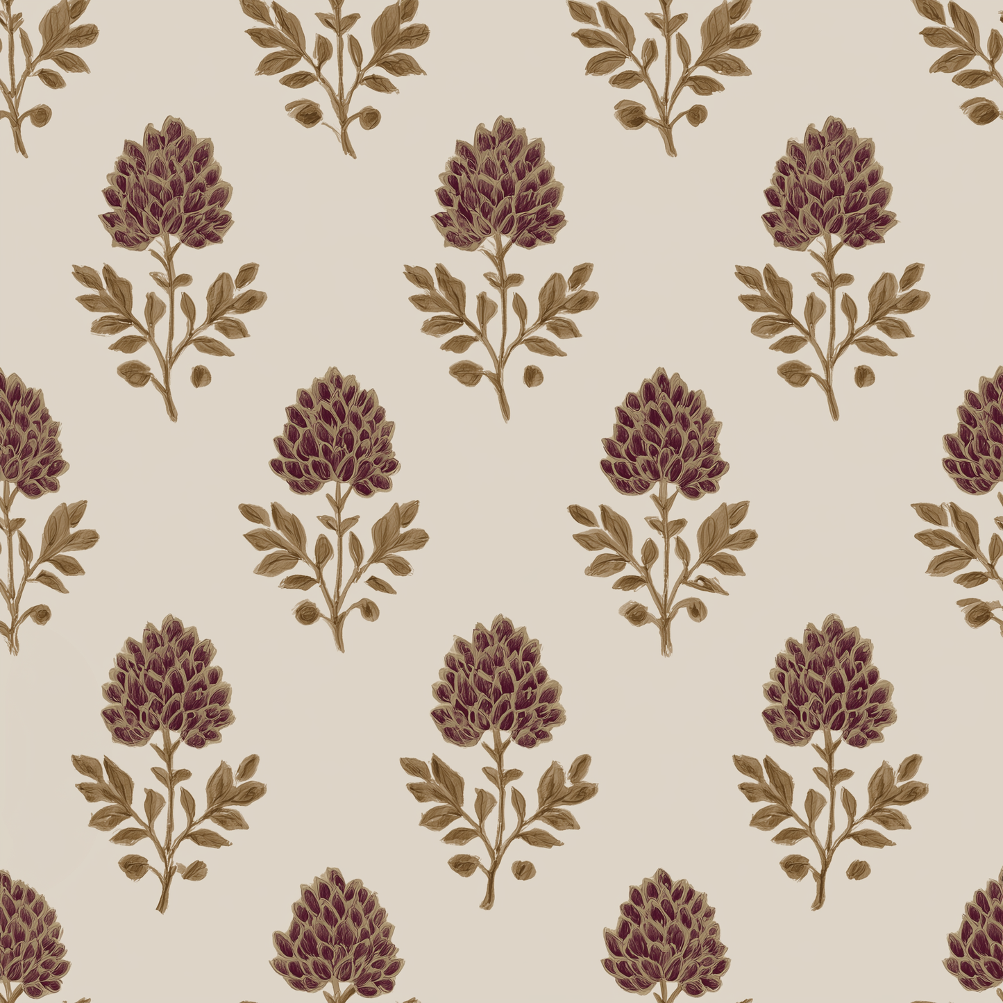 Ivy Blooms Wallpaper