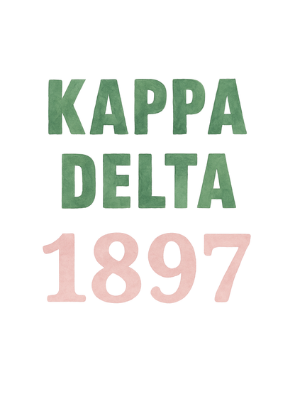 Kappa Delta Founding Year - Art Print